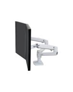 Ergotron LX Dual Side-by-Side Arm - Befestigungskit (Spannbefestigung für Tisch, Stange, 2 Gelenkarme, 2 Erweiterungsklammern, T-Halterung, Basis)
