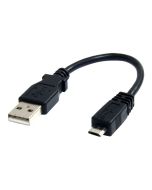 StarTech.com StarTech 6in Micro USB Cable - A to Micro B - USB to Micro B - USB 2.0 A Male to USB 2.0 Micro-B Male - 6-inches - Black (UUSBHAUB6IN)