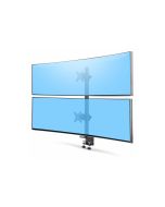 StarTech.com Desk Mount For 2x Vertically Stacked Monitors, Dual 49", TAA - Befestigungskit (2 VESA-Platten, Polkappe, 2 VESA-Halterungen, C-Halterung 25 - 100 mm, Mastenbau, 2 Stützkragen)