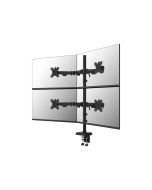 Neomounts Befestigungskit (Monitorarm, Kabeldurchführungsklemme) - Voll beweglich - für 4 Monitore - Stahl - Schwarz - Bildschirmgröße: 25.4-81.3 cm (10"-32")