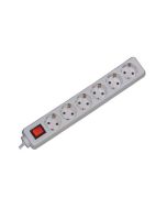 Bachmann Surge protector, 3m, 6 AC-Ausgänge, 250 V, 3600 W, Weiß, 3 m, 520 g