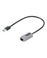 StarTech.com Startech USB 3.0 Gigabit Ethernet Adapter, USB 3.0 zu 10/100/1000 Netzwerkadapter für Laptops, 30cm angeschlossenes Kabel, USB zu RJ45/LAN Adapter, NIC Adapter, Win, MacOS und Chrome (USB31000S2)