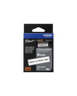 Brother TZe-S211 - Extrem stark haftend - Schwarz auf Weiß - Rolle (0,6 cm x 8 m)