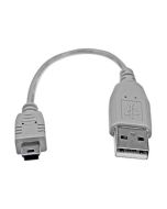 StarTech.com StarTech 6 in. USB to Mini USB Cable - USB 2.0 A to Mini B - Gray - Mini USB Cable (USB2HABM6IN)