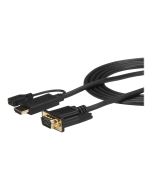 StarTech.com 90cm aktives HDMI auf VGA Konverter Kabel - HDMI zu VGA Adapter 0,9m - Schwarz - 1920x1200 / 1080p - Adapterkabel - HDMI, Mikro-USB Typ B (nur Strom)