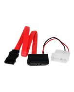 StarTech.com 30 cm Slimline SATA auf SATA mit LP4-Stromkabel / Adapter / Kombikabel - SATA-Kabel - Serial ATA 150/300/600 - Slimline SATA (W)