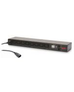 APC Rack PDU, mit Schaltfunktion, 1 HE, 12 A/208 V, 10 A/230 V, (8) C13, Messgerät, Geändert, 0U/1U, Horizontal/Vertikal, Schwarz, 8 AC-Ausgänge, C13-Koppler