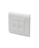 DIGITUS Leerdose für Keystone Module, Rahmen 80x80mm, Französischer Typ
