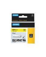 Dymo Rhino Coloured Vinyl - Vinyl - Schwarz auf Gelb - Rolle (2,54 cm x 5,5 m)
