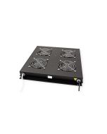 ROLINE Rack-Lüfter - 4 Lüfter - auf Dach montierbar - Jet Black, RAL 9005 - 48.3 cm (19")