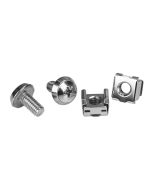 StarTech.com 20er-Pack M6 12mm Schrauben, Käfigmuttern und Werkzeug für 19 und 10 Zoll Serverracks, Netzwerkschränke und Gehäuse, Silber, TAA, Schraube, Silber, 20 Stück(e), 210 g