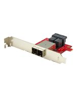 StarTech.com StarTech Mini-SAS Adapter - Dual SFF-8643 auf SFF-8644 - Voll und Low-Profile Slotblech - 12Gbit/s - SAS-Blende intern zu extern - SAS 12Gbit/s - 4x Mini SAS HD (SFF-8643)