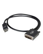 C2G 2m DisplayPort to Single Link DVI-D Adapter Cable M/M - DP to DVI - Black - DisplayPort-Kabel - DisplayPort (M)
