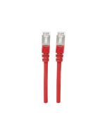 Intellinet Network Patch Cable, Cat7 Cable/Cat6A Plugs, 0.5m, Red, Copper, S/FTP, LSOH / LSZH, PVC, RJ45, Gold Plated Contacts, Snagless, Booted, Lifetime Warranty, Polybag - Patch-Kabel - RJ-45 (M)