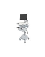 Ergotron Wagen - für LCD-Display / PC-Ausrüstung - medizinisch - Aluminium, verzinker Stahl, hochwertiger Kunststoff - Grau, weiß, Polished Aluminum - Bildschirmgröße: bis zu 55,9 cm (bis zu 22 Zoll)