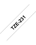 Brother TZE-231, Schwarz auf weiss, Gestanztes Etikett, TZe, Weiß, Tintenstrahl, Philippinen
