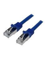 StarTech.com Startech 5m CAT6 Ethernet Cable, 10 Gigabit Shielded Snagless RJ45 100W PoE Patch Cord, CAT 6 10GbE SFTP Network Cable w/Strain Relief, Blue, Wiring is UL Certified/TIA - Category 6 - 26AWG (N6SPAT5MBL)