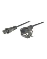 IC Intracom Manhattan Power Cord/Cable, Euro 2-pin (CEE 7/4) plug to C5 Female (cloverleaf/triangular)