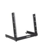 Intellinet 19" 2-Pfosten Desktop-Laborgestell, 12 HE, Flatpack, schwarz, Freistehendes Gestell, 12U, 3,4 kg, Schwarz