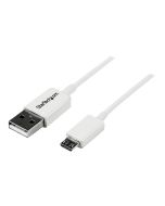 StarTech.com 50cm USB 2.0 A auf Micro USB B Kabel - USB A / Micro B Datenkabel / Anschlusskabel - Weiß - USB-Kabel - Micro-USB Typ B (M)