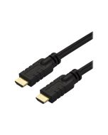 StarTech.com Startech 10m(30ft) HDMI 2.0 Cable, 4K 60Hz Active HDMI Cable, CL2 Rated for In Wall Installation, Long Durable High Speed Ultra-HD HDMI Cable, HDR 10, 18Gbps, Male to Male Cord, Black - Al-Mylar EMI Shielding (HD2MM10MA)