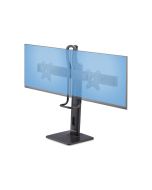 StarTech.com Crossbar Dual Monitor Desk Stand, Double 27inch Screens/VESA - Aufstellung - für 2 Monitore - Kunststoff, Aluminium, Stahl - Schwarz - Bildschirmgröße: 43.2-68.6 cm (17"-27")