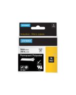 Dymo Rhino Industrie Permanente Polyesteretiketten | 9 mm x 5,5 m | Schwarz auf Weiß | selbstklebendes Schriftband | für Rhino und LabelManager Beschriftungsgerät, Schwarz auf weiss, Mehrfarbig, Polyester, -40 - 150 °C, UL 969, DYMO
