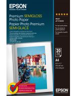 Epson Premium Semi-Gloss Photo Paper - A4 - 20 Blätter, Halb-Glanz, 251 g/m², Weiß, 20 Blätter, Expression Premium XP-900 Expression Premium XP-830 Expression Premium XP-820 Expression Premium..., 1 Stück(e)
