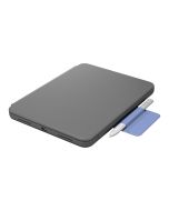 Logitech Rugged Folio - Tastatur und Foliohülle - Apple Smart connector - QWERTZ - Schweizerisch - Graphite - für Apple 10.9-inch iPad (10. Generation)