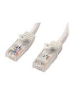 StarTech.com 2m CAT6 Ethernet Cable, 10 Gigabit Snagless RJ45 650MHz 100W PoE Patch Cord, CAT 6 10GbE UTP Network Cable w/Strain Relief, White, Wiring is UL Certified/TIA - Category 6 - 24AWG (N6PATC2MWH)