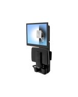 Ergotron Sit-Stand Vertical Lift, Patient Room - Befestigungskit (Handgelenkkissen, Maushalterung, vertikale Verstellschiene, Barcode-Scanner-Halter, Tastatur-Tablett, Monitorarm, Mausablage zum Herausziehen)