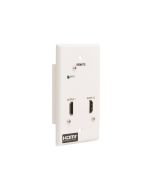 Eaton Tripp Lite Series HDMI over Cat6 Receiver, 2-Port Wall Plate - 4K 60 Hz, HDR, 4:4:4, PoC, HDCP 2.2, 230 ft. (70.1 m)