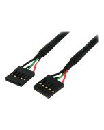 StarTech.com 5pin Internes USB Kabel, 2x Stiftbuchse - 30 cm USB 2.0 IDC Kabel für Mainboard anschluss - Erweiterungs Kabel zur verbindung von interner Mainboard Header und Front Panel (USBINT5PIN12)