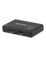 Manhattan HDMI Splitter 2-Port , 4K@30Hz, Displays output from x1 HDMI source to x2 HD displays (same output to both displays)