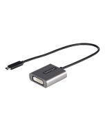 StarTech.com USB-C auf DVI Adapter - 1920x1200p - USB-C zu DVI-D - USB-C Dongle - USB Typ C auf DVI Monitoradapter - Videokonverter - Thunderbolt 3 kompatibel - 30cm Kabel (CDP2DVIEC)