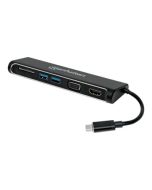Manhattan USB-C 4-Port Hub/Dock/Converter, USB-C to HDMI or VGA and 2x USB-A Ports and SD Card Reader, 5 Gbps (USB 3.2 Gen1 aka USB 3.0)