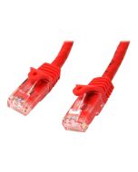 StarTech.com 5m CAT6 Ethernet Cable, 10 Gigabit Snagless RJ45 650MHz 100W PoE Patch Cord, CAT 6 10GbE UTP Network Cable w/Strain Relief, Red, Wiring is UL Certified/TIA - Category 6 - 24AWG (N6PATC5MRD)