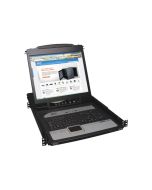 Eaton Tripp Lite Series 8-Port Rack Console KVM Switch built in IP w/ 19" LCD 1U - KVM-Konsole mit KVM-Switch - 8 Anschlüsse - 48.3 cm (19")