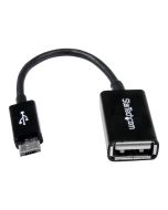 StarTech.com 5in Micro USB to USB OTG Host Adapter - Micro USB Male to USB A Female On-The-GO Host Cable Adapter (UUSBOTG)
