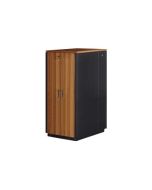 DIGITUS SOUNDproof DN-19 42U-SO-W - Schrank Netzwerkschrank - Schwarz, Nußbaum, RAL 9005 - 42HE - 48.3 cm (19")