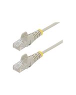 StarTech.com 2.5m Slim LSZH CAT6 Ethernet Cable, 10 Gigabit Snagless RJ45 100W PoE Patch Cord, CAT 6 10GbE UTP Network Cable w/Strain Relief, Grey, ETL, Low Smoke Zero Halogen - Category 6 - 28AWG (N6PAT250CMGRS)