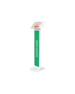 Compulocks iPad 10th-11th (A16) Gen Swell Enclosure Brandable Floor Stand White - Aufstellung - für Tablett - Branding-fähig - weiß - Bildschirmgröße: 27.7 cm (10.9")