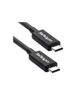 StarTech.com 2m (6.6ft) Thunderbolt 3 Cable, 20Gbps, 100W PD, 4K Video, Thunderbolt-Certified, Compatible w/ TB4/USB 3.2/DisplayPort - Thunderbolt-Kabel - 24 pin USB-C (M)