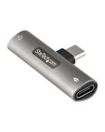 StarTech.com USB-C Audio- und Ladeadapter - USB-C-Audio Adapter mit 3,5-mm TRRS Kopfhörer-/Headset Buchse und 60W USB Typ-C-Power Delivery Pass-Through - für USB-C Handy/Tablet/Laptop (CDP235APDM)