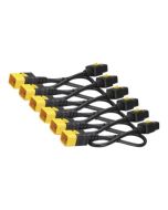 APC Stromkabel - IEC 60320 C19 bis IEC 60320 C20 - 16 A - 61 cm - eingerastet - Schwarz (Packung mit 6)