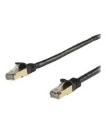 StarTech.com 10m CAT6A Ethernet Cable, 10 Gigabit Shielded Snagless RJ45 100W PoE Patch Cord, CAT 6A 10GbE STP Network Cable w/Strain Relief, Black, UL Certified Wiring/TIA - Category 6A - 26AWG (6ASPAT10MBK)