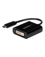 StarTech.com USB C to DVI Adapter - Black - 1920x1200 - USB Type C Video Converter for Your DVI D Display / Monitor / Projector (CDP2DVI)