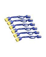 APC Schneider Electric Color Coded Locking Power Cords - Stromkabel - IEC 60320 C20 bis IEC 60320 C19 - 61 cm - Blau (Packung mit 6)