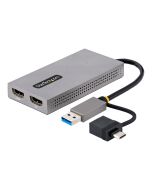 StarTech.com USB HDMI Dual Monitor Adapter, USB A/C zu 2x HDMI (4K & FHD)
