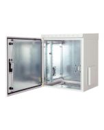DIGITUS Professional DN-19-22U-6-6-I-OD-2 - Schrank Netzwerkschrank - geeignet für Wandmontage - Grau, RAL 7035 - 22U - 48.3 cm (19")